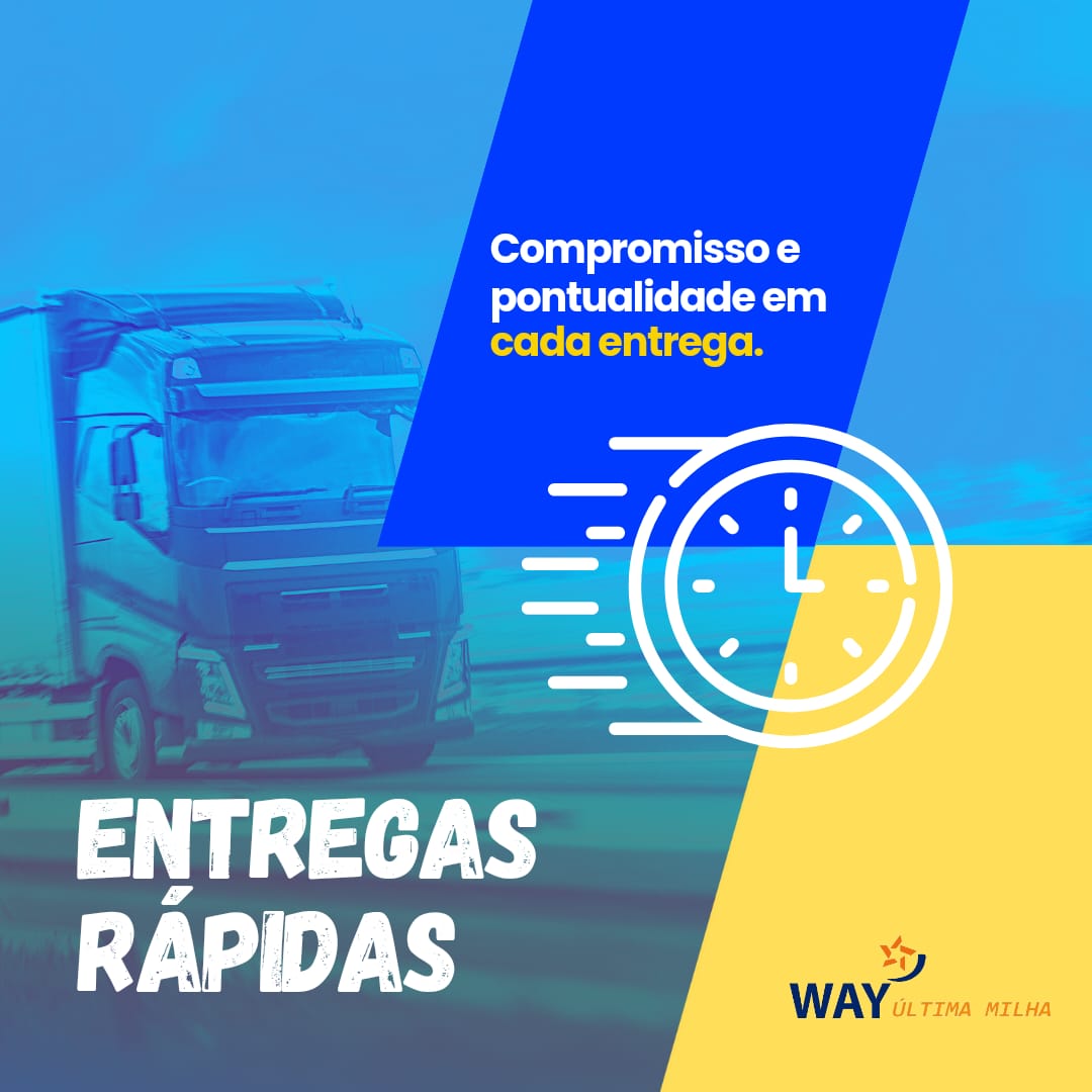 Compromisso e pontualidade a cada entrega, entregas rápidas